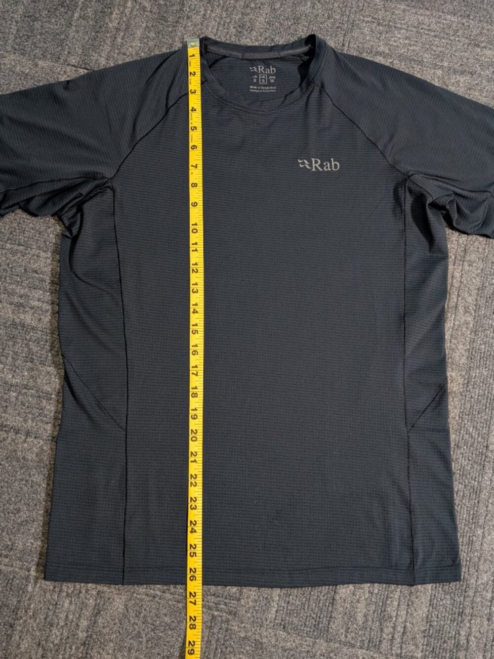 RAB Sonic Lightweight Tech T-Shirt Mens Running Hiking Beluga Blue-Grey - Picture 6 of 8